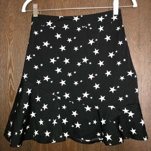Nasty Gal Black Star Print Mini Skirt
